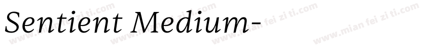 Sentient Medium字体转换